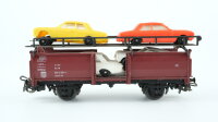 Märklin H0 4613 Autotransportwagen mit Pkw  Off 52  Laaes 541 der DB unvollständig