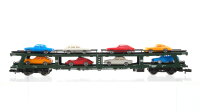 Fleischmann N 8285 Doppelstockw. Autotransport mit 8 PKW...
