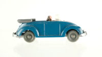 Wiking H0 VW Käfer Cabriolet mit Hörnern blau...