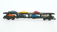 Fleischmann N 8285 Doppelstockw. Autotransport mit 8 PKW...