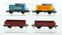 Fleischmann H0 Konvolut Hochbordwagen Kesselwagen...