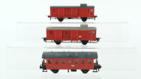 Unbekannt H0 Konvolut Personenwagen 2.Kl. rot Packwagen...