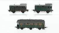 Unbekannt H0 Konvolut Abteilwagen 2./3.Kl. 3achsig Personenzugbegleitwagen DR/DB