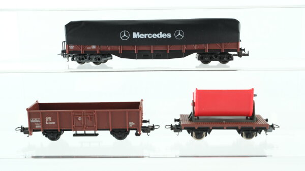 Lima H0 Konvolut Hochbordwagen Kipplore Planewagen "Mercedes" DB/FS/u.a.