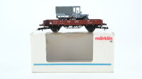 Märklin H0 84504 Niederbordwagen mit Lkw  X der DRG