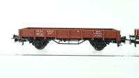 Märklin H0 Konvolut Niederbordwagen braun 2achsig DB
