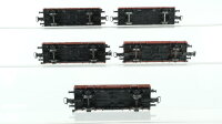 Märklin H0 Konvolut Niederbordwagen braun 2achsig DB