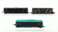 Bachmann/Unbekannt H0 Konvolut Viehtransportwagen "Santa Fe" Gedeckter Güterwagen "State of Main Potatoes" Caboose "A.T. & S.F." USA