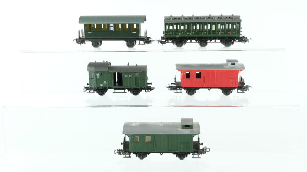 Märklin H0 Konvolut Abteilwagen 3.Kl. Personenwagen 2.Kl. Blech Packwagen Personenzugbegleitwagen DB/u.a.
