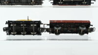 Märklin/Roco H0 Konvolut Kranwagen "Krupp-Ardelt" und Kranschutzwagen Gedeckter Güterwagen mit Zugschluss Niederbordwagen mit Container Zimmer Schrott und Metallhandels GmbH" Viehtransportwagen DB