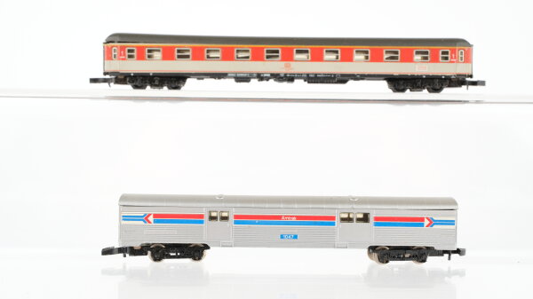 Märklin Z Konvolut Personenwagen Schnellzugwagen 1.Kl., Gepäckwagen DB, Amtrak
