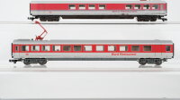 Fleischmann N Konvolut Personenwagen 2 x Bordrestauranr mit Pantograph, Großraumwagen 1.Kl. DB (Kupplungen fehlen)