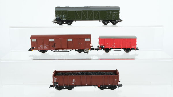 Piko H0 Konvolut Hochbordwagen "Kohle" Gedeckte Güterwagen gedeckter Güpterwagen mit Reinigungsvlies DR