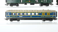 Märklin H0 Konvolut Personenwagen "346/1" mit Zugschluss Speisewagen "346/2 J" Schlafwagen "346/3" Packwagen "348/4" SBB-CFF/u.a.