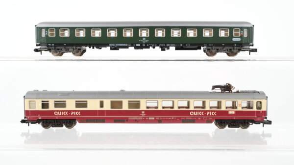 Fleischmann N Konvolut Personenwagen Abteilwagen 2.Kl., TEE Speisewagen "Quick-Picc" DB