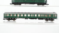 Arnold N Konvolut Personenwagen Großraumwagen mit Steuerabteil/Schlusslicht beleuchtet, Gepäckwagen mit 4 Schiebetüren DB, u.a.