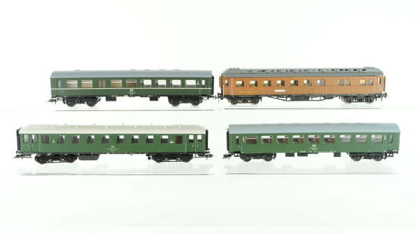 Unbekannt H0 Konvolut Personenwagen 2.Kl. grün Speisewagen "Mitropa" braun DR