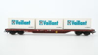 Rivarossi H0 HR6165 Rungenwagen Rs465 mit 3 Container Vaillant DB