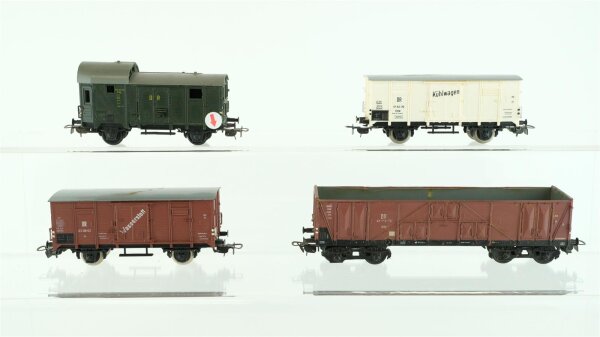 Piko H0 Konvolut Hochbordwagen "Gondola" Kühlwagen Gedeckter Güterwagen "Wasserstoff" Güterzugbegleitwagen DR