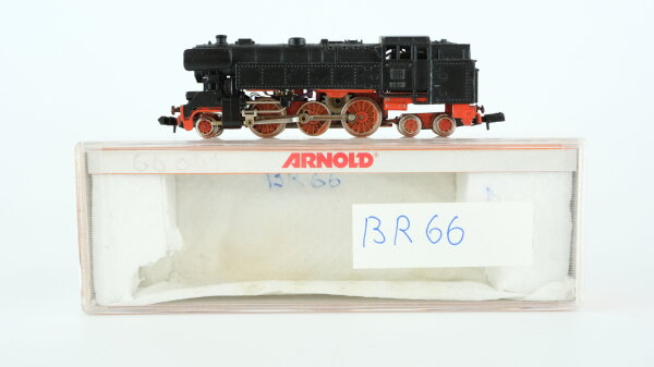 Arnold N 0220 Dampflok BR 66 Metallgehäuse vermutlich 1.Serie (170 mA Aufkleber / in EVP)