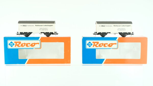 Roco H0 Konvolut Gedeckter Güterwagen "Roco-Line Rotthauser Lokschuppen"
