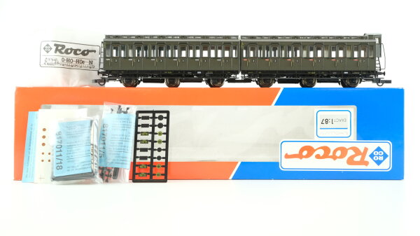 Roco H0 44588 Doppel-Abteilwagen 3. Kl. DRG