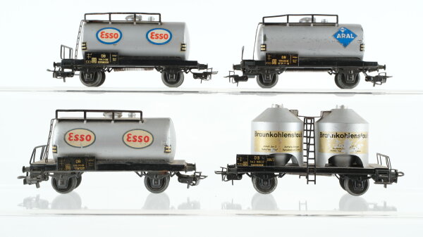 Märklin H0 Konvolut Kesselwagen "Aral Esso" Silowagen "Braunkohlenstaub" DB