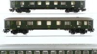 Märklin H0 Konvolut Personenwagen 2.Kl. grün Personenwagen 1.Kl. blau Gepäckwagen grün DB