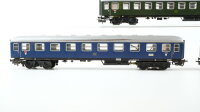 Märklin H0 Konvolut Personenwagen 2.Kl. grün Personenwagen 1.Kl. blau Gepäckwagen grün DB