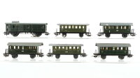 Märklin H0 Konvolut Personenwagen Packwagen grün Blech Nebenbahn