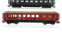 Märklin H0 Konvolut Speisewagen "346/2 DSG" rot packwagen "346/4" Personenwagen "346/6" 2.Kl. blau Blech