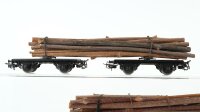 Märklin H0 Konvolut Drehschemelwagen mit Langholz Kesselwagen "AVIA" DB/u.a.