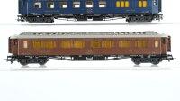 Liliput H0 Konvolut "Pullman" Speisewagen blau, Schlafwagen braun CIWL