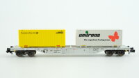 Minitrix N 13972K Containertragwagen Post Unitrans...