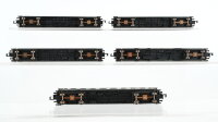Minitrix N Konvolut Abteilwagen 1./2.Kl., Grossraumwagen 3.Kl., Packwagen beleuchtet DR