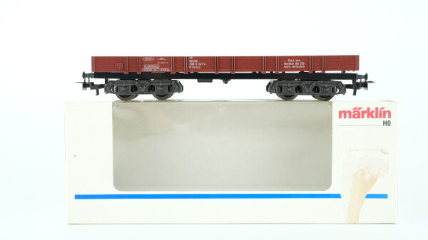 Märklin H0 4473 Niederbordwagen braun Rlmms der DB