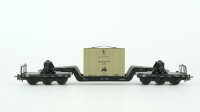 Märklin H0 4618 Tiefladewagen mit Übersee-Kiste  SST 53  St 52 der DB