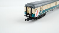 Minitrix N Konvolut Personenwagen 2.Kl. Packwagen beige-oceanblau teilw. beleuchtet DB