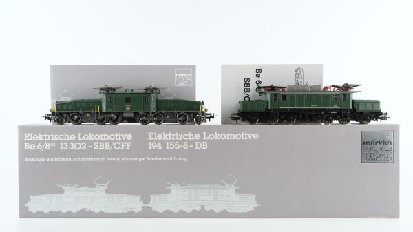 Märklin H0 3300 Elektrische-Lokomotiven-Set Krokodile Märklin-Jubiläumsfahrt SBB/CFF DB Wechselstrom (vermutlich verharzt)