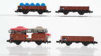 Minitrix N Konvolut Autotransportwagen mit PKWs,...