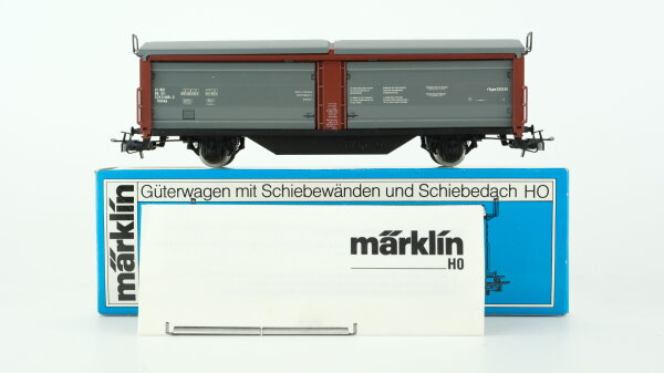 Märklin H0 4730 Schiebewand-Schiebedachwagen Tbikks der SNCB