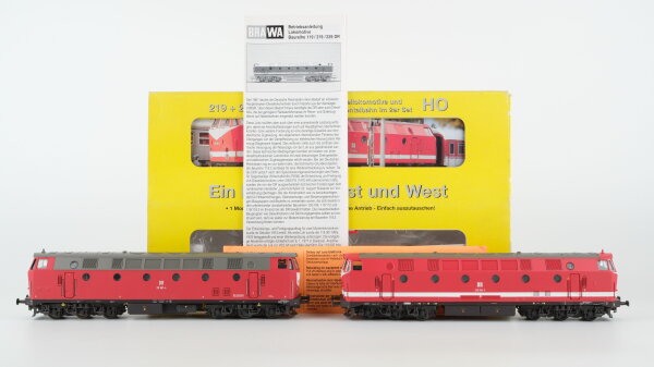 Brawa H0 0402 0403 Diesellok Set BR 229 & BR 219 DR Gleichstrom "Ein Modell für Ost und West"