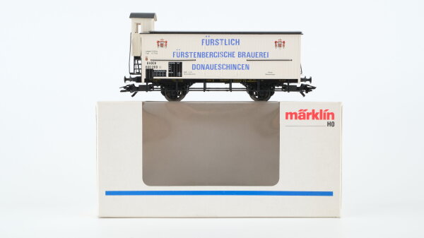 Märklin H0 4892 Bierwagen (FÜRSTENBERGISCHE BRAUEREI) mit Bremserhaus Gk der Gr.Bad.Sts.E.