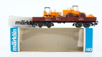 Märklin H0 4474 Niederbordwagen mit Wiking...