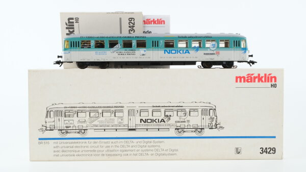 Märklin H0 3429 Triebwagen "NOKIA" BR 515 580-9 DB Wechselstrom Delta Digital (vermutlich verharzt)