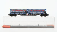 Röwa H0 2402 Container-Tragwagen Südmilch DB...