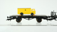 Fleischmann H0 Konvolut Niederbordwagen (teilw. beladen) DB