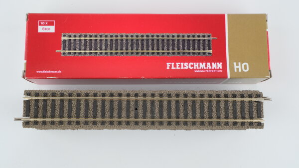 Fleischmann H0 6101 Gleis gerade 200 mm (10 Stk. in OVP rot-gold)