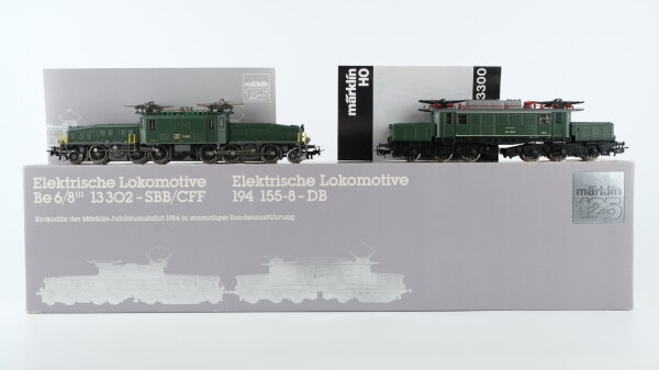 Märklin H0 3300 Elektrische-Lokomotiven-Set Krokodile Märklin-Jubiläumsfahrt SBB/CFF DB Wechselstrom (Vermutlich Verharzt)