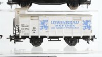 Unbekannt H0 Konvolut Bierwagen "Löwenbräu" Silowagen "VAW" Behältertragewagen gedeckter Güterwagen DB/BBÖ/NSB